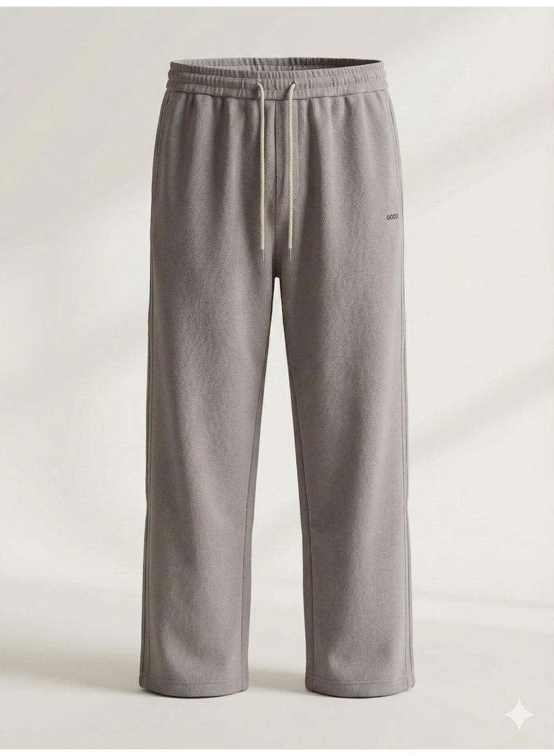 Stone Grey Waffle Joggers Pant - Image 3